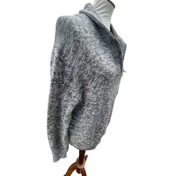 Weatherproof Vintage Chunky Knit Shawl Collar Pullover Sweater Gray Marled Men’s - Picture 13 of 13